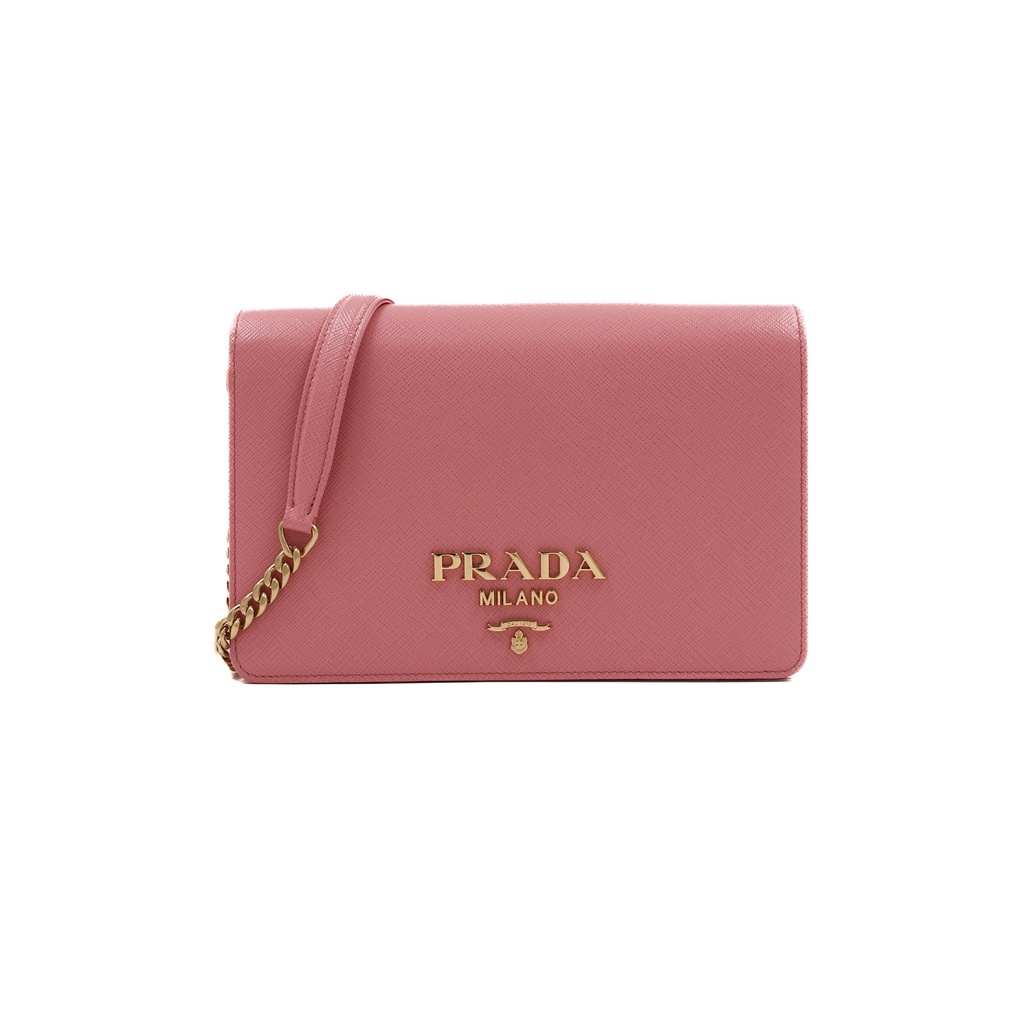 [Prada-25575] Prada Saffiano Leather Mini Bag in Petal Pink