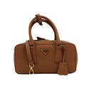 Prada Saffiano Lux Small Bowle Bag in Beige