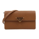 Prada Saffiano Leather Mini Crossbody Bag in Beige