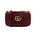 Gucci GG Marmon Leather In Burgundy 446744