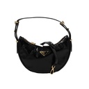 Prada Arqué in Black Patent Leather Shoulder Bag