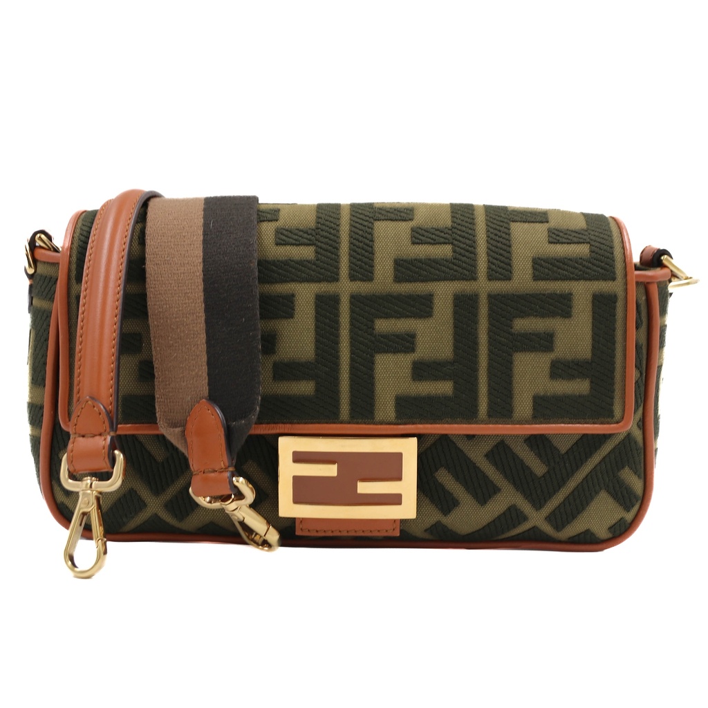 Fendi Zucca canvas Baguette shoulder bag