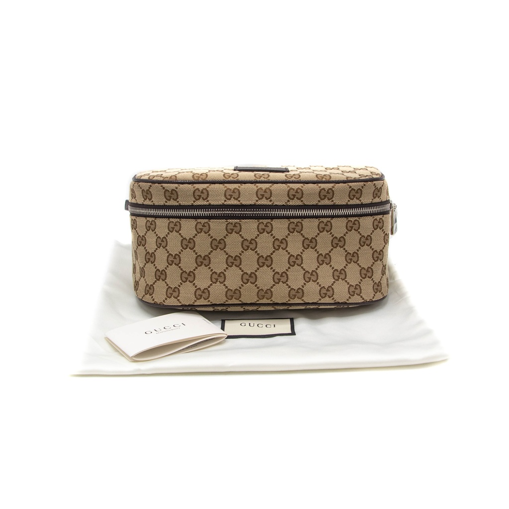 [Gucci-25861] Gucci  Waist Pouch GG Canvas Belt Bag Beige 630915