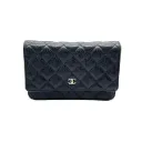 Chanel Caviar Quilted Wallet On Chain WOC Black 