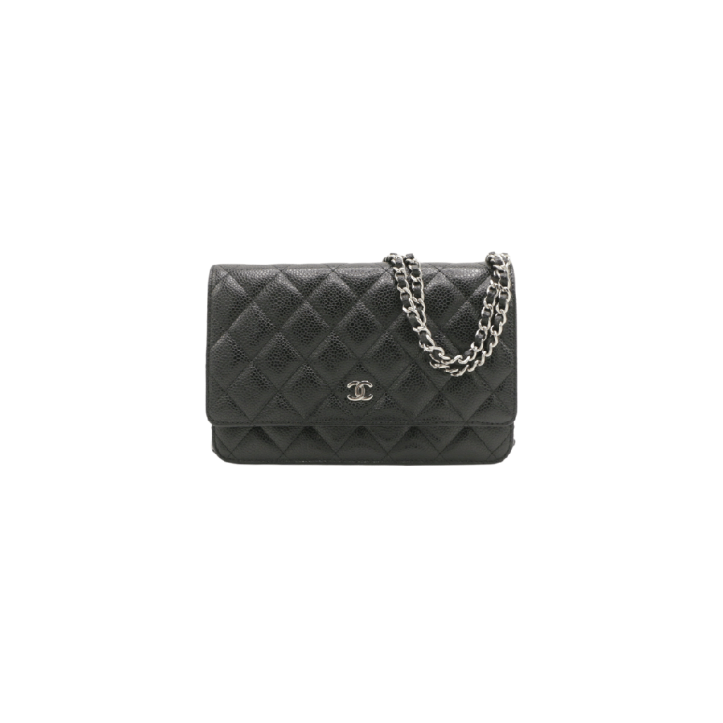 Chanel Classic Caviar Black Wallet on Chain
