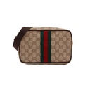 Gucci GG mini bag with Web in sand and brown GG canvas 876391