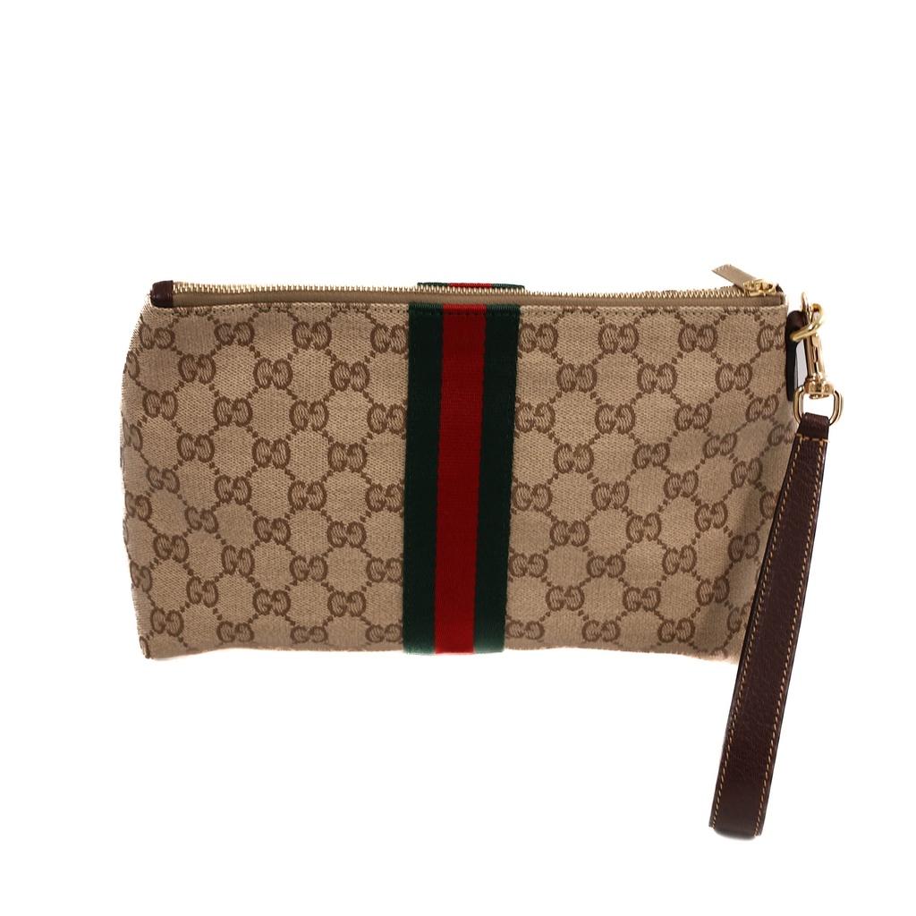 Gucci Medium GG pouch with Web 875821