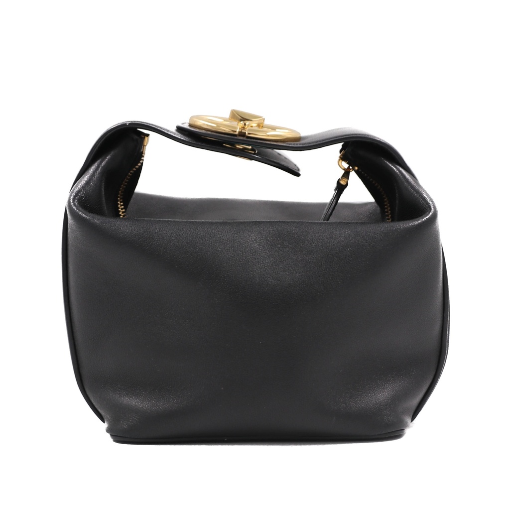 Valentino Vlogo Black Leather Handbag