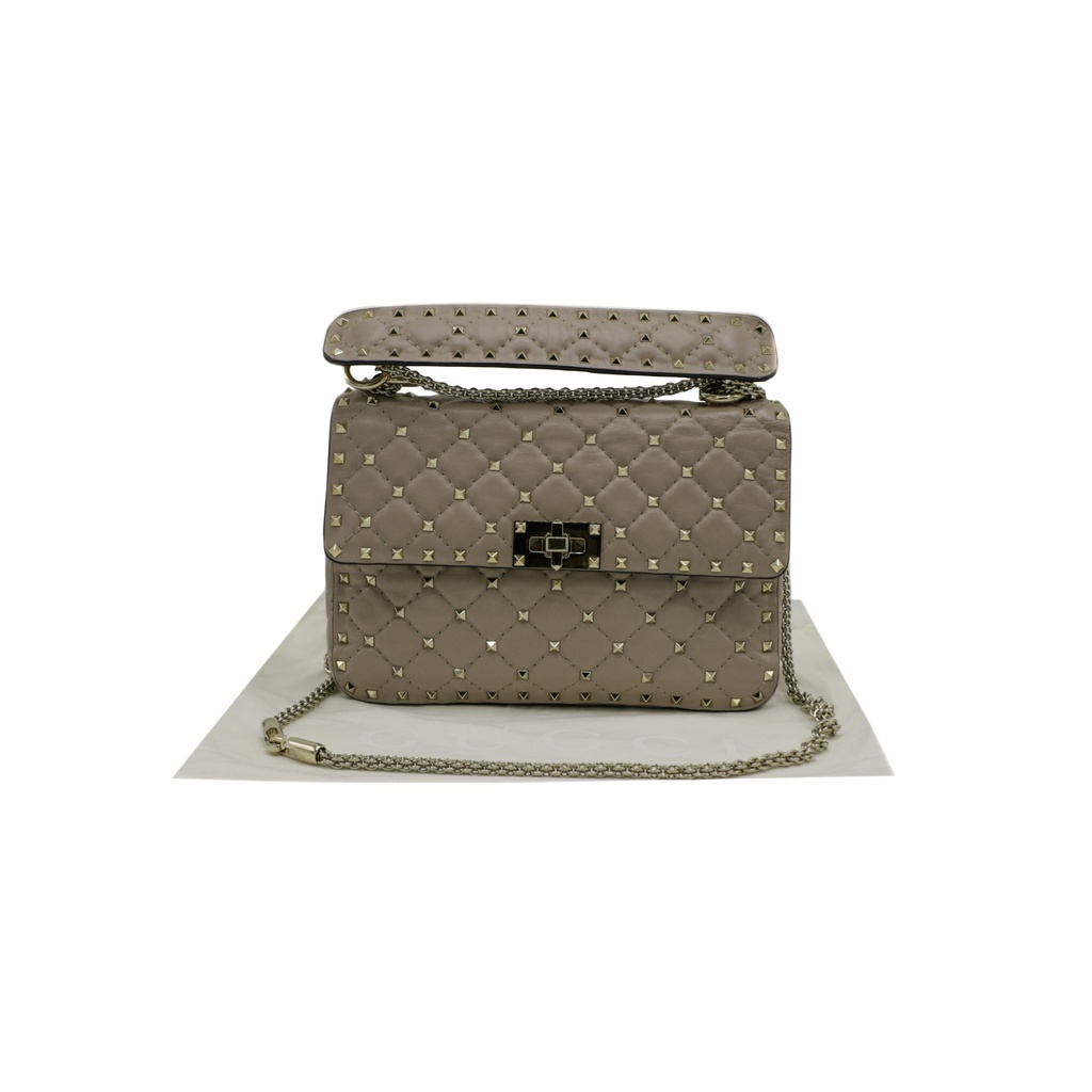 Valentino Rockstud Spike Leather  Pink Shoulder Bag