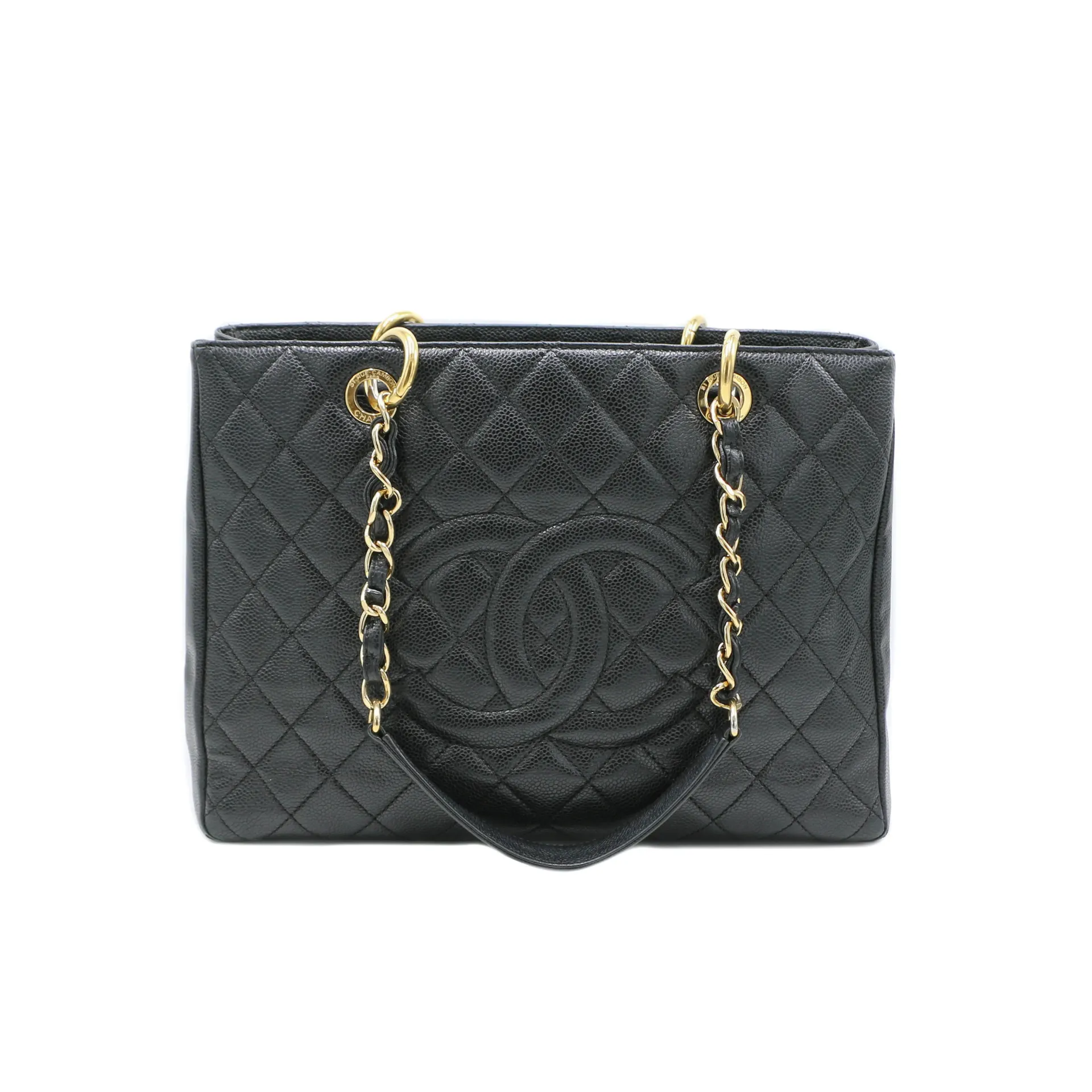 Chanel Caviar Grand Shopping Tote Bag Black