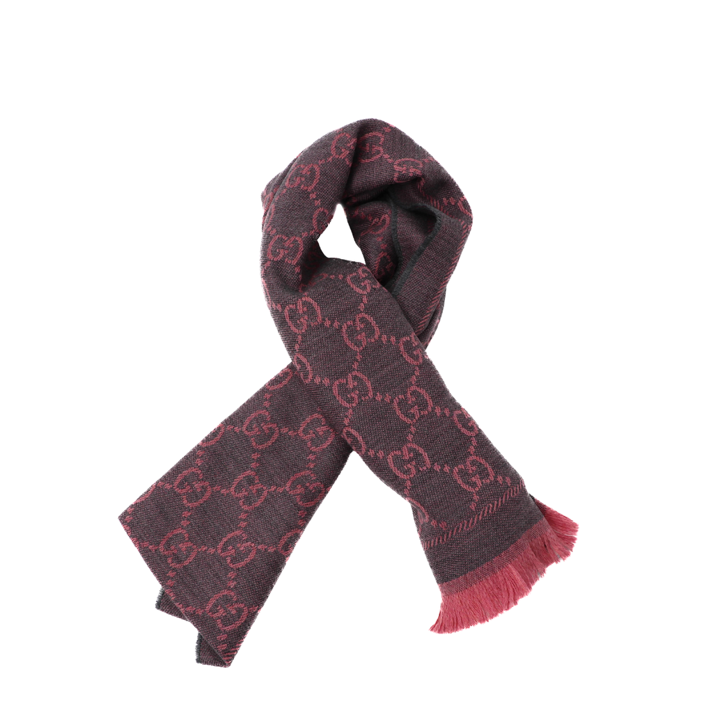 Gucci GG Wool Scarf Pink 133483