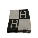Hermes Large Blanket Black & Grey