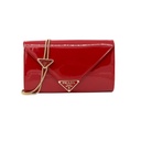Prada Mini patent leather bag with Gold Chain
