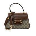 Gucci Horsebit 1955 Mini Top Handle Bag Beige Ebony 703848