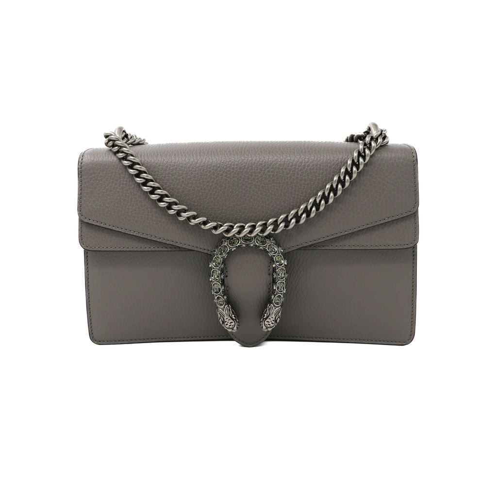 [Gucci-26419] Gucci Dionysus Calfskin Leather Crossbody Bag Grey 400249