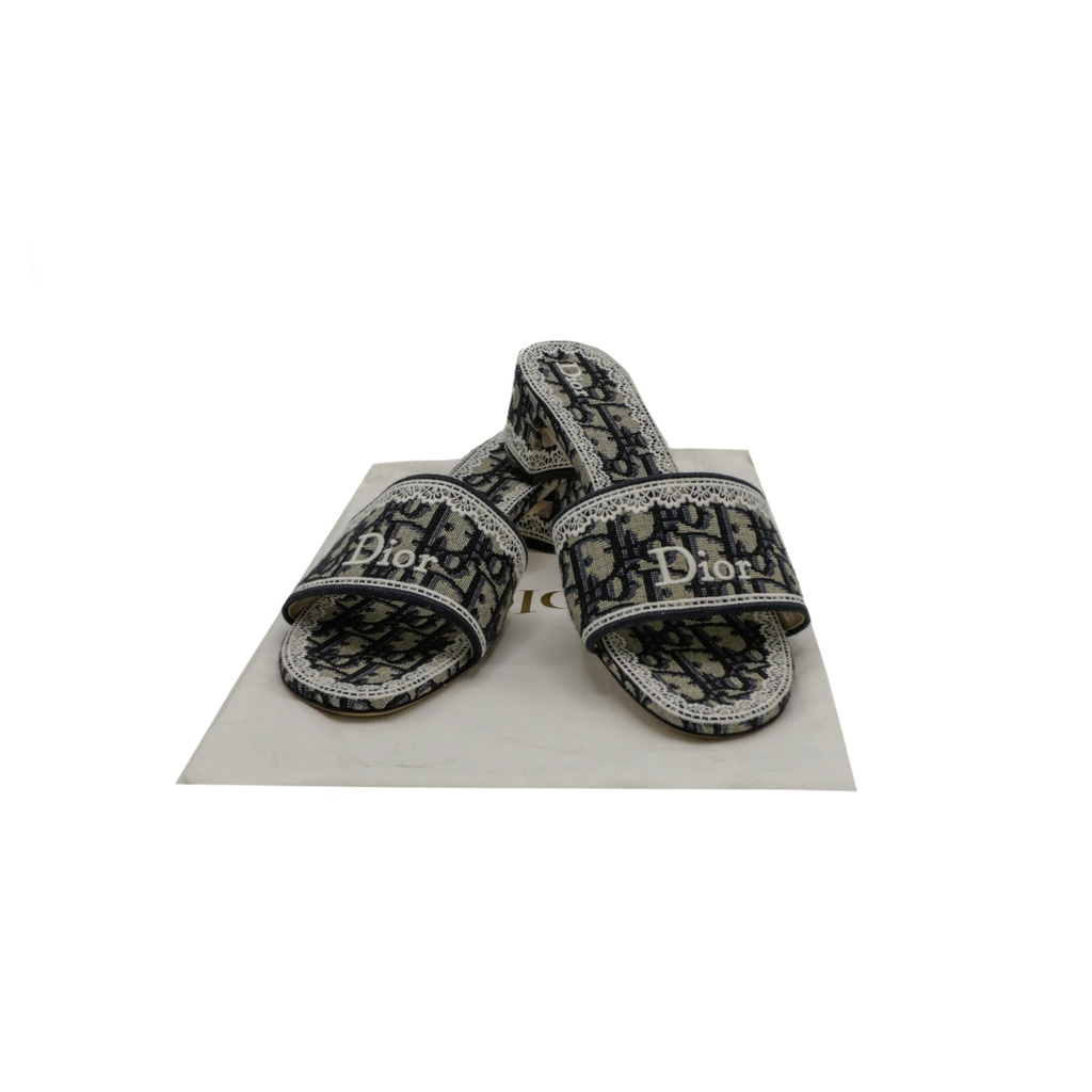Christian Dior Dentelle Heeled Slide Size 37