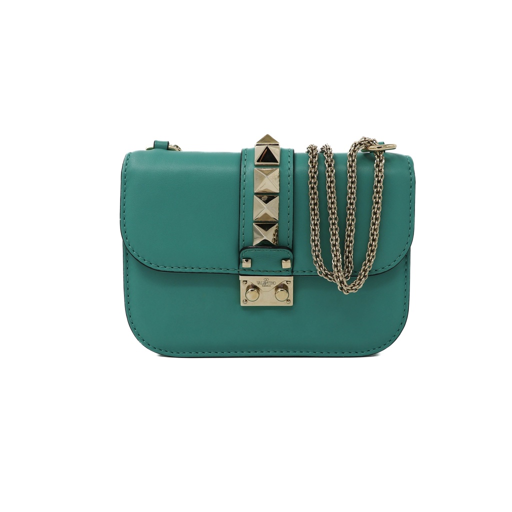 [Valentino-26719] Valentino Garavani Rockstud Shoulder Bag Green