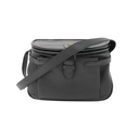 Gucci GG Logo Black Leather Clasp Crossbody Bag