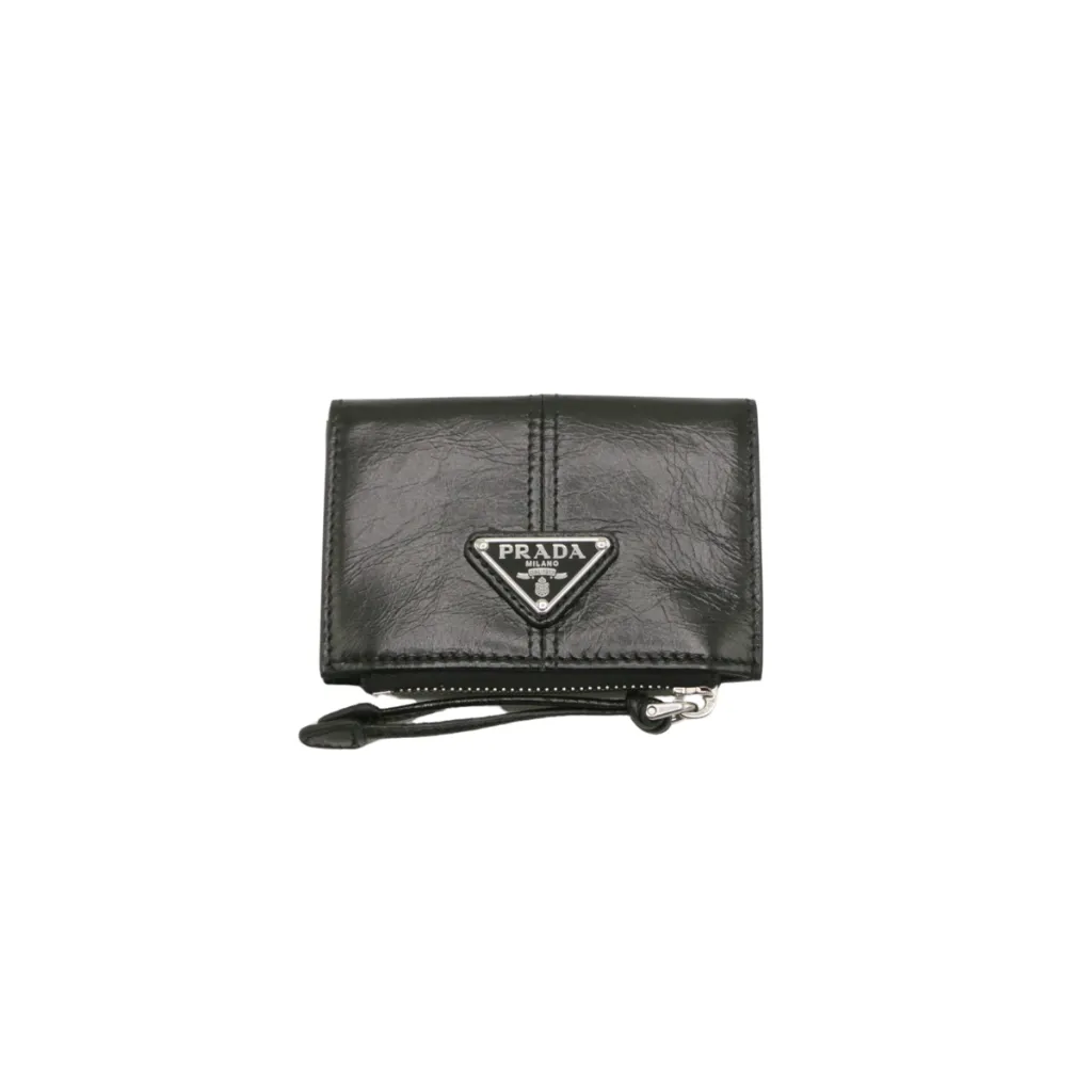 Prada Bifold Compact Cardholder Soft Lux Black