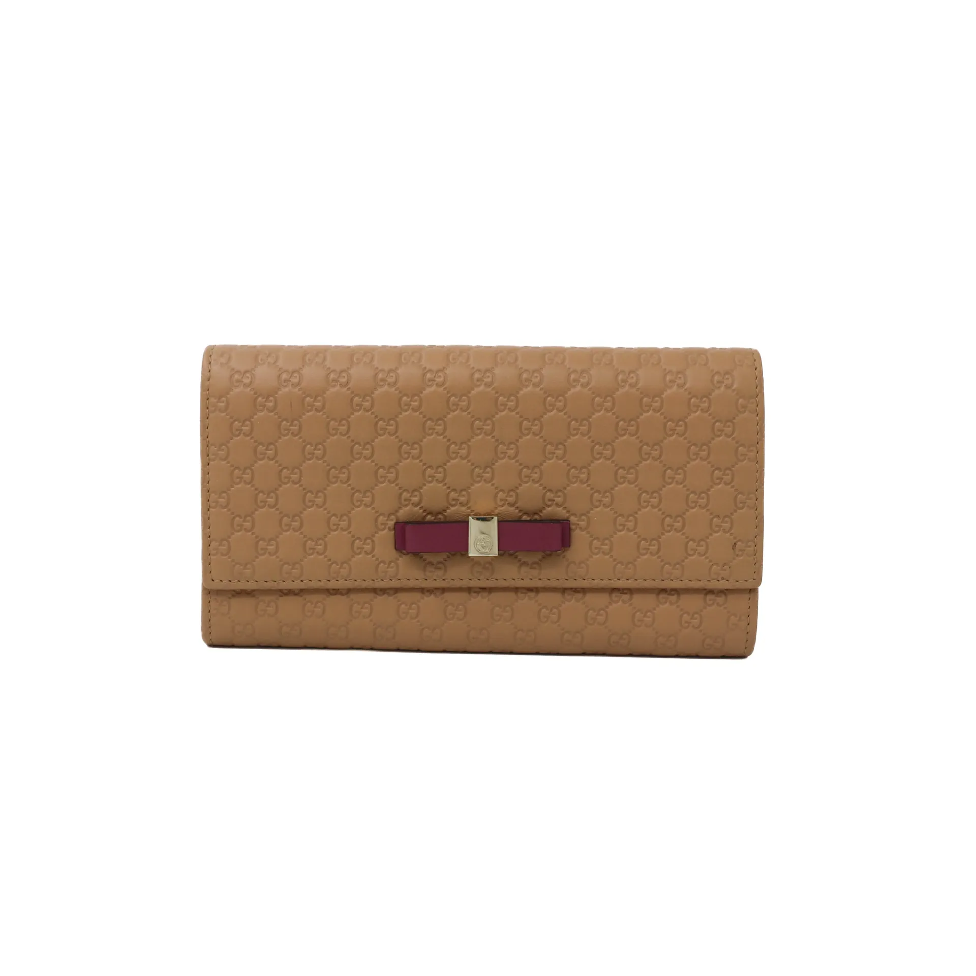 Gucci Guccissima Continental Beige Wallet 815922