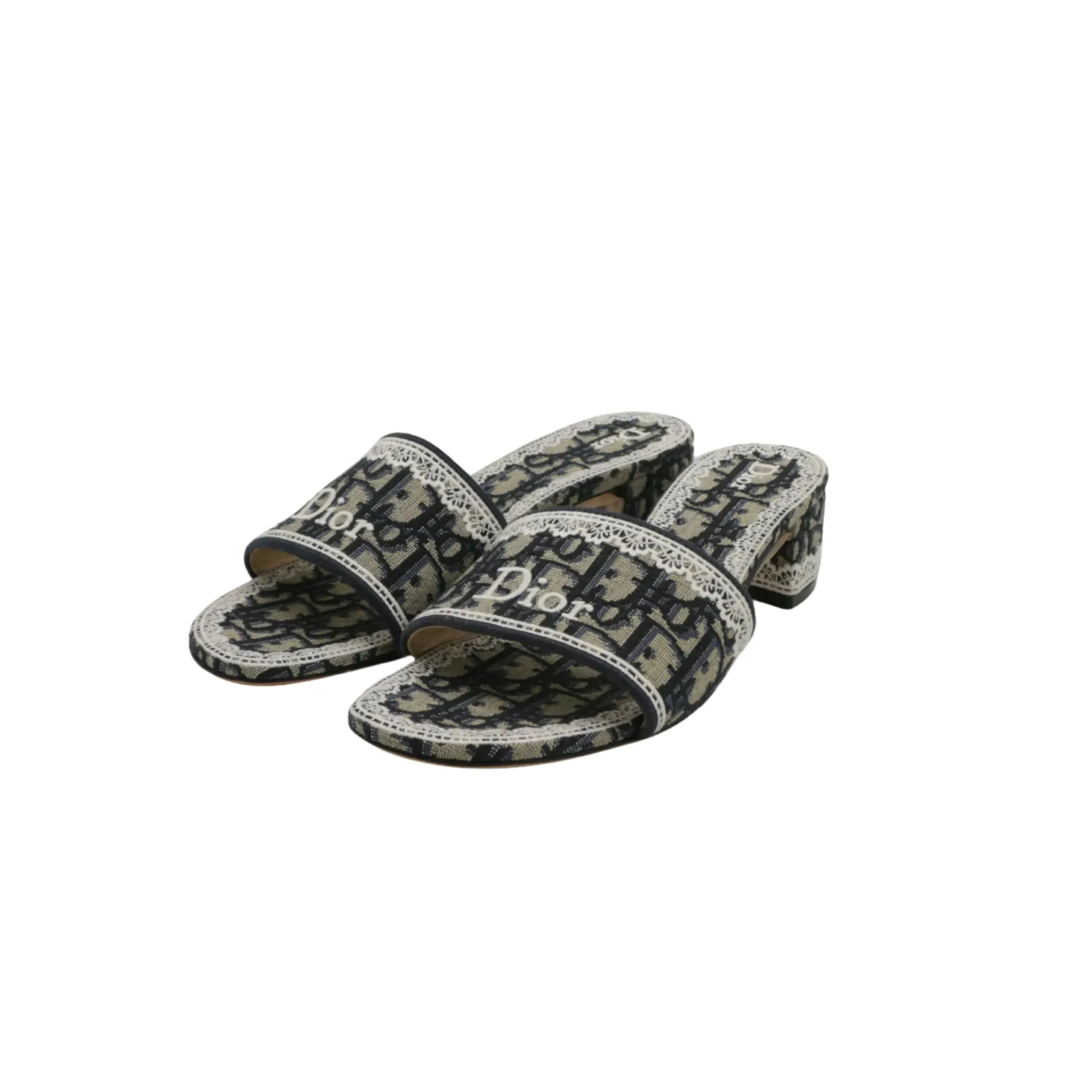 Christian Dior Dentelle Heeled Slide Size 37