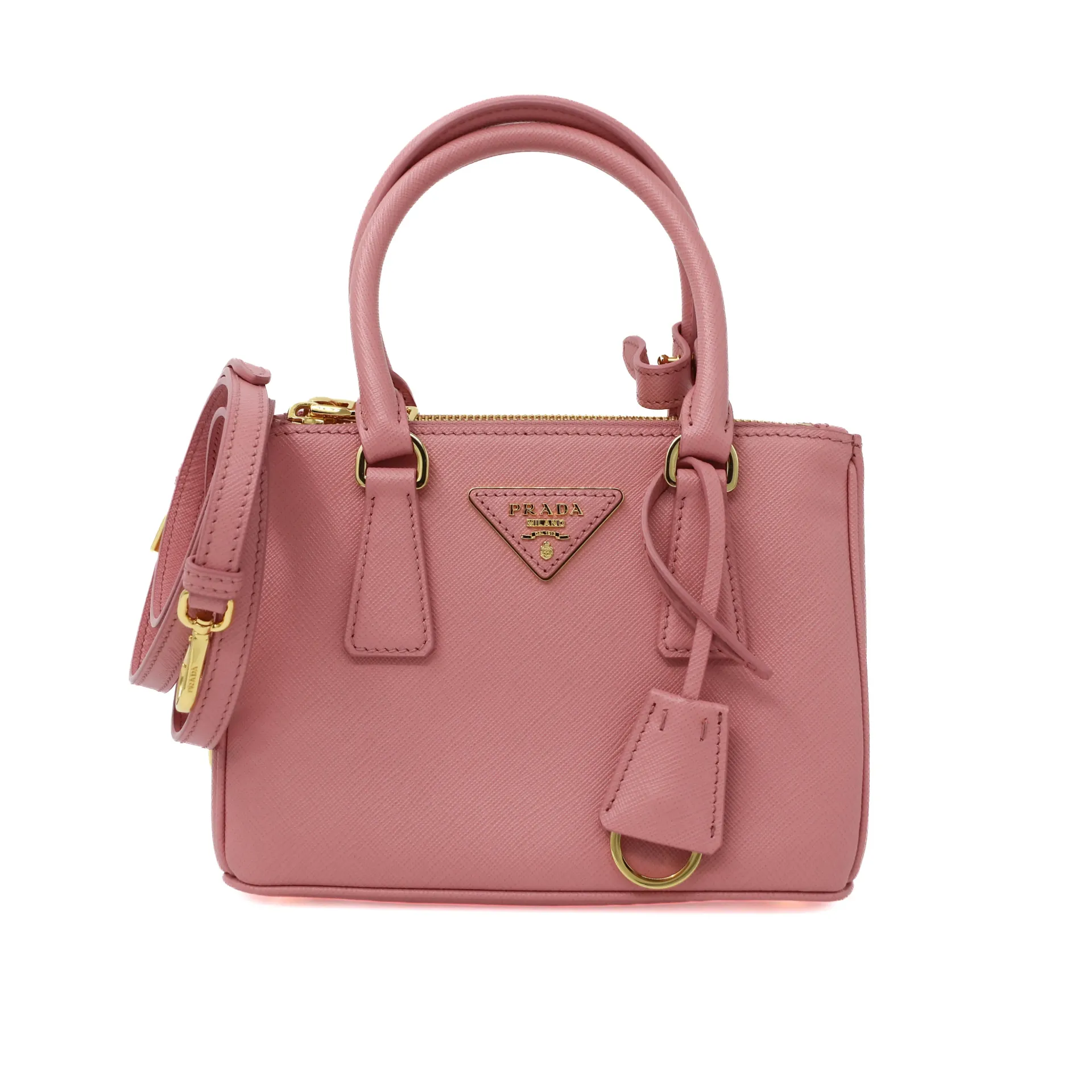 Prada Galleria Small in Pink Saffiano