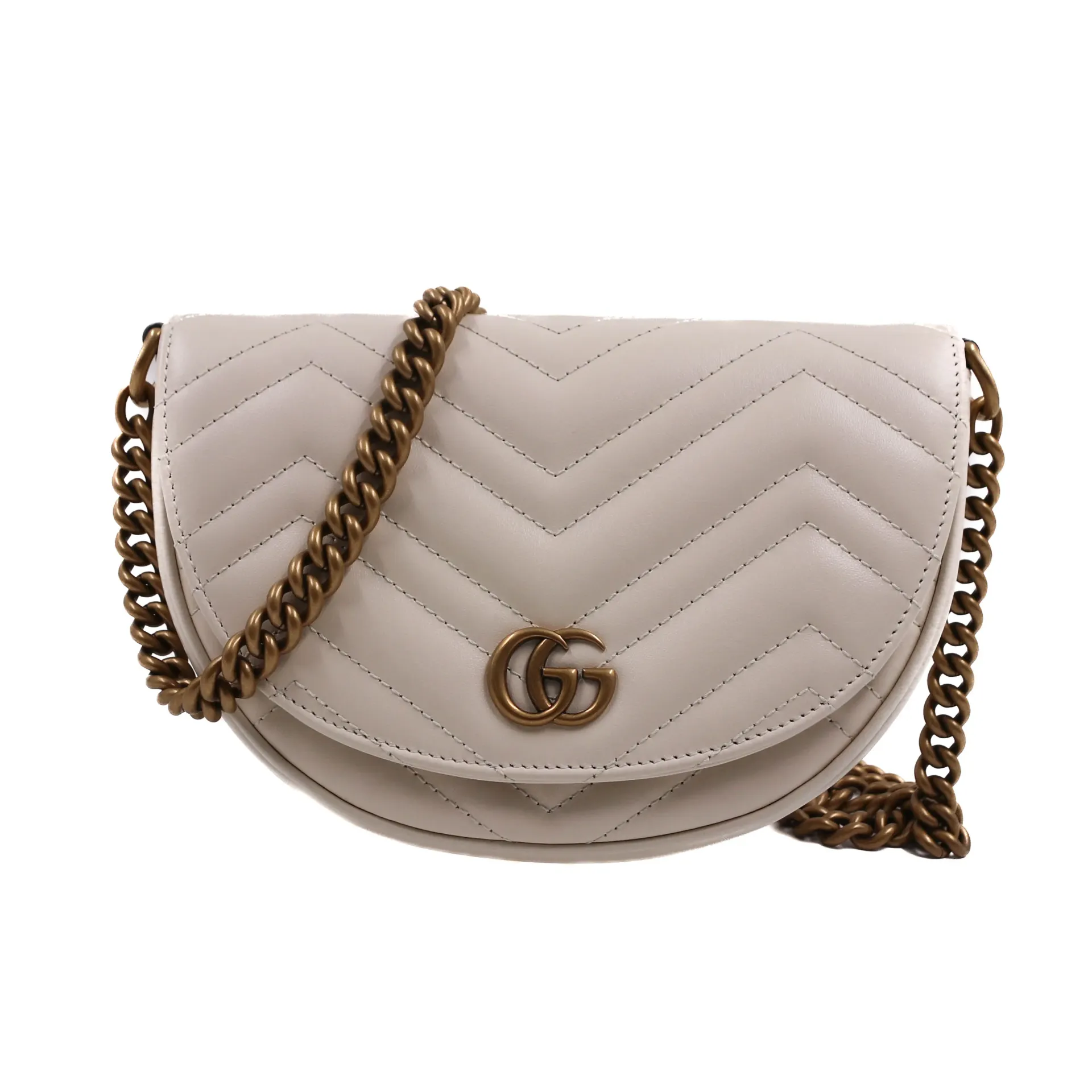 Gucci GG Marmont Mini Shoulder Bag White 746431