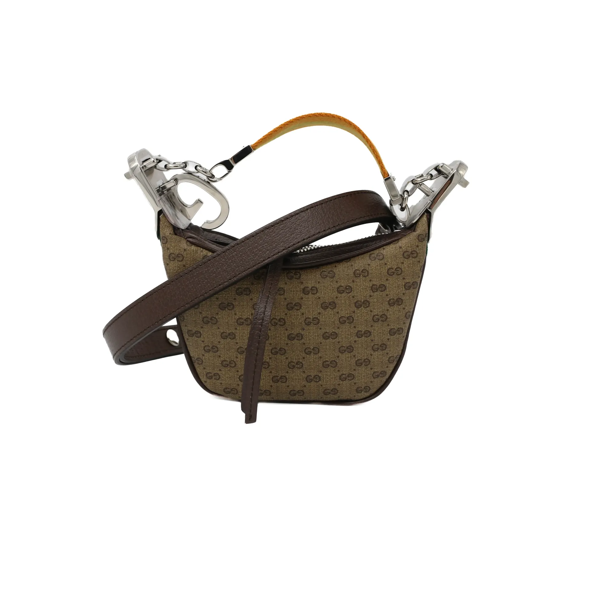 [Gucci-27542] Gucci Attache Shoulder Bag Micro GG Coated Canvas Mini hobo bag 718512