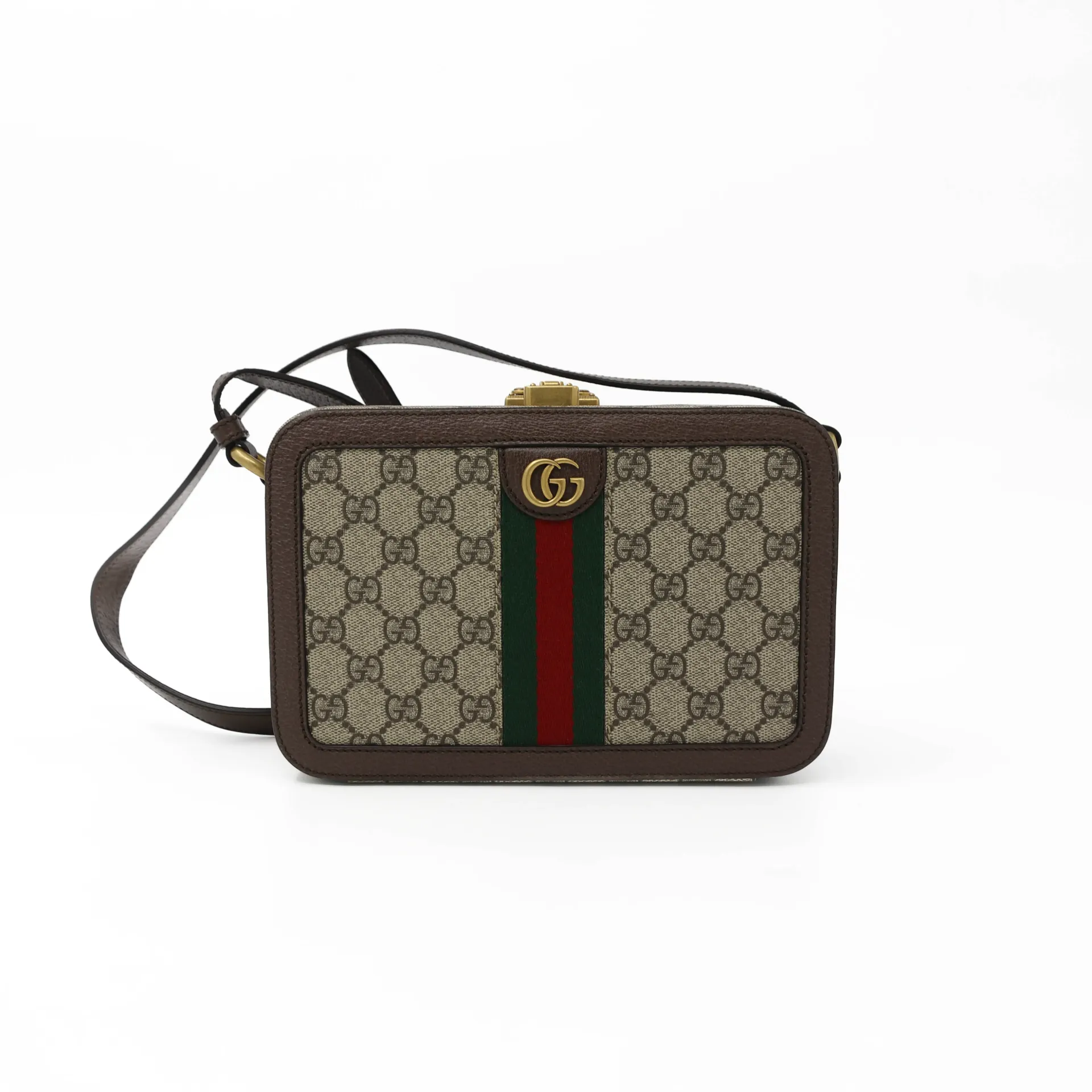 [Gucci-28417] Gucci GG Supreme Ophidia Small Crossbody Bag
