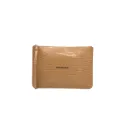 Balenciaga Beige Crocodilw Embossed Leather Wristlet