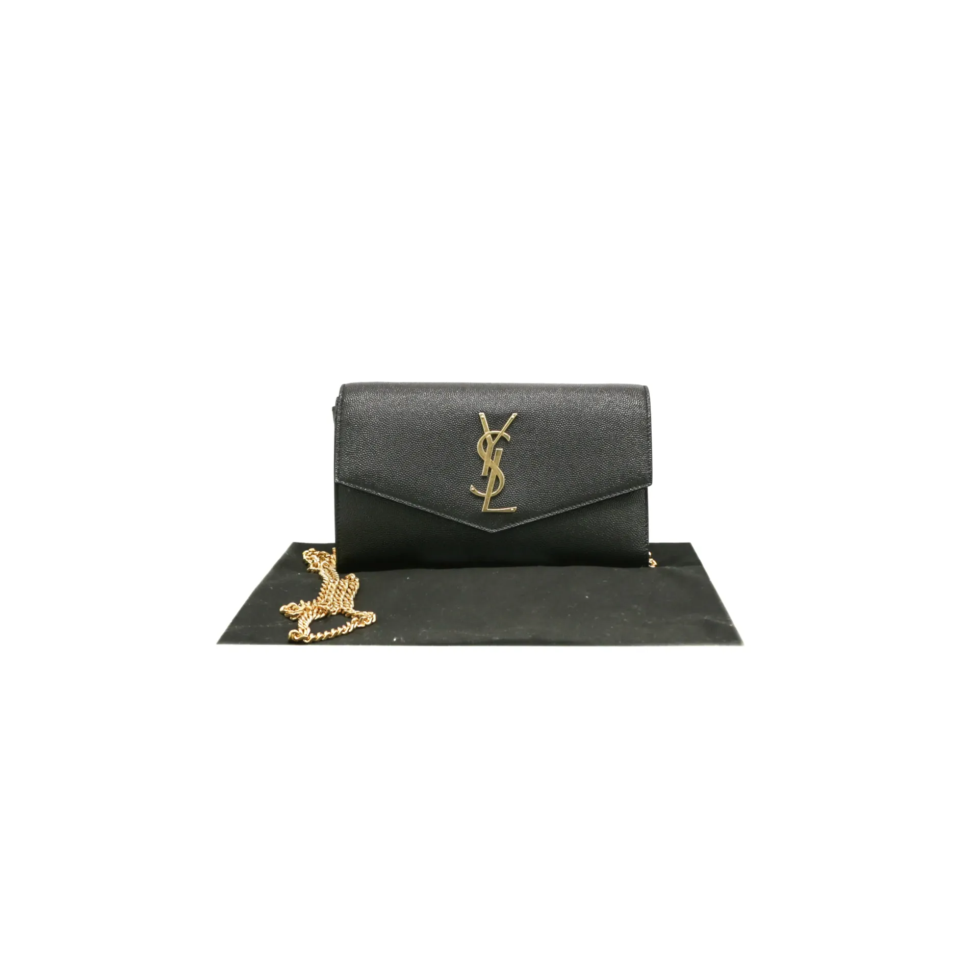 Yves Saint Laurent Uptown Chain Wallet Black