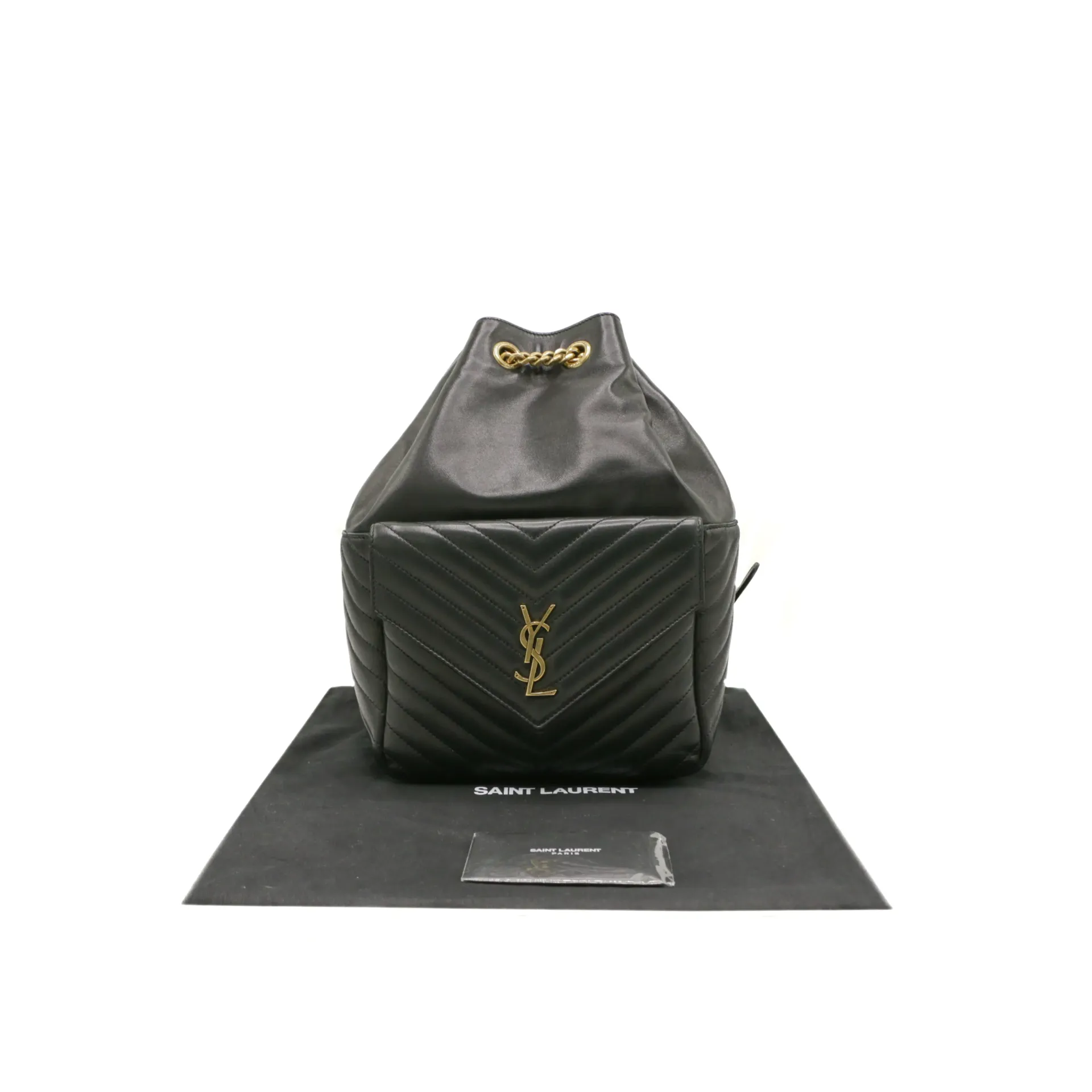 [Yves-Saint-Laur-28512] Yves Saint Laurent Joe Mini Bucket Bag in Black