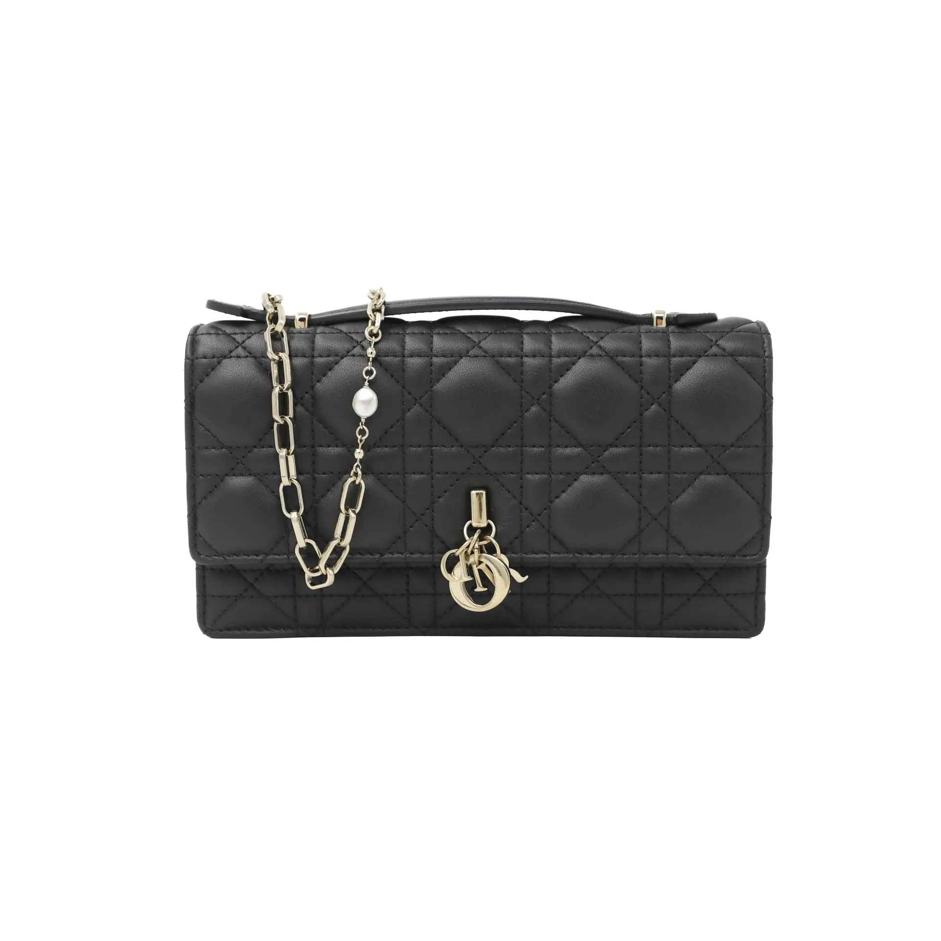 [Christian-Dior-28660] Christian Dior My Dior Mini Bag Black Cannage Lambskin