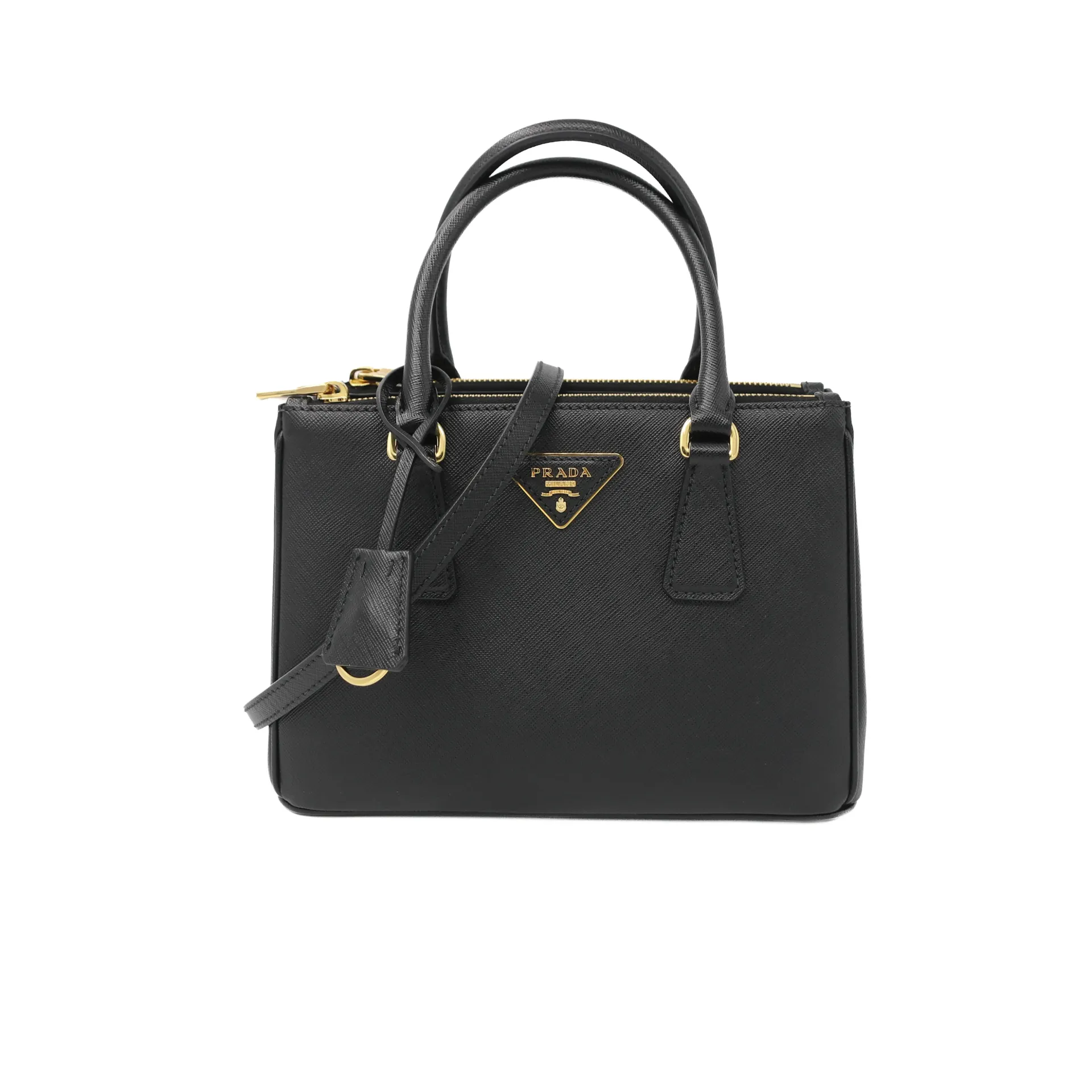 Prada Galleria Small Black Saffiano Leather Bag