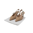Christian Dior J'Adior Slingback Pump Beige Technical Fabric Size 38 Short Heel