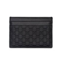 Gucci Microguccissima Black Leather Card Case Wallet 262837