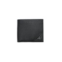 Prada Saffiano Leather Logo Plaque Wallet Black