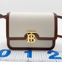 Burberry Mini Tb Brown Canvas Shoulder Bag