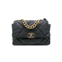 Chanel Black Leather 19 Large Flap Bag 