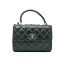 Chanel Black Quilted Leather Small Trendy CC Top Handle Bag
