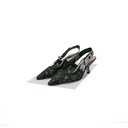 Christian Dior J'Adior Slingback Pump Black Short Heel Size 38