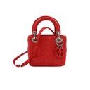 Christian Dior Lambskin Cannage Micro Lady Dior Fuchsia