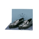 Prada Brushed Leather Loafers Black 1D902M In Size 37