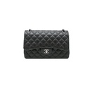 Chanel Classic Jumbo Calfskin/Lambskin Double Flap Black Handbag