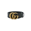 Gucci GG Marmont Black Wide Belt 400593 Size 75