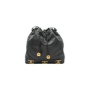 Chanel Caviar CC Drawstring Shoulder Bag Black