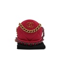 Chanel Goatskin Quilted Chanel 19 Round Clutch Pink