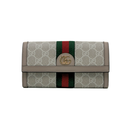 Gucci GG Ophidia Continental Beige and White Wallet 523153.