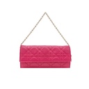 Christian Dior Lambskin Cannage Lady Dior Flap Wallet Pink