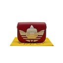 Gucci  X Adidas Textured Calfskin Web Mini Horsebit 1955 Red Shoulder Bag 658574